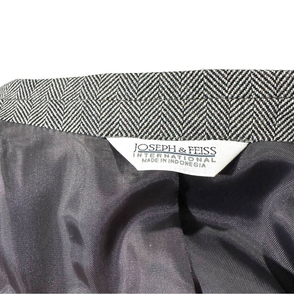 Joesph & Feiss 100% Lambswool Mens Grey & Black Stripe Sports Jackets Size 44L - Picture 11 of 16